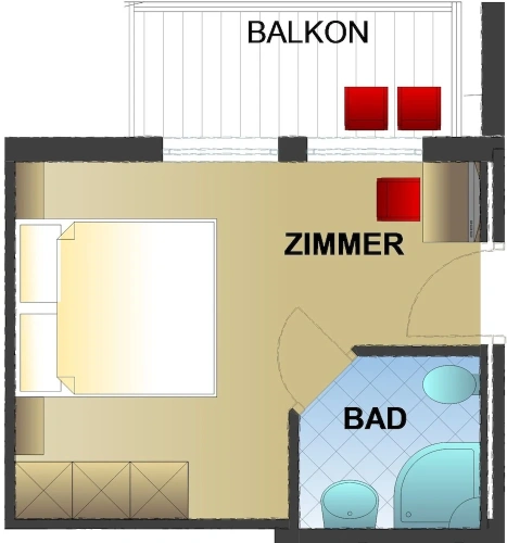 Standard Double room with balcony