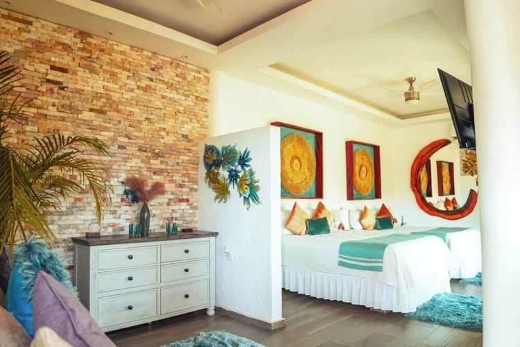 Superior Quadruple room with balcony and with garden view