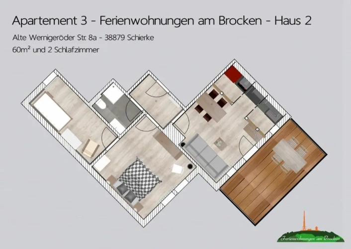 2 Bedrooms Apartment