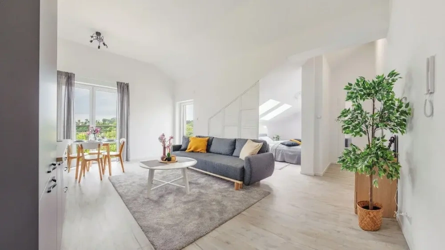 Studio with balcony