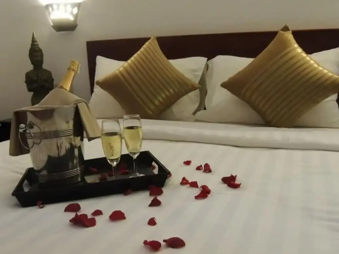 Deluxe Double room with balcony and with pool view
