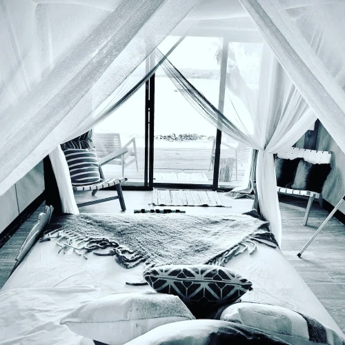 Tent with ocean view