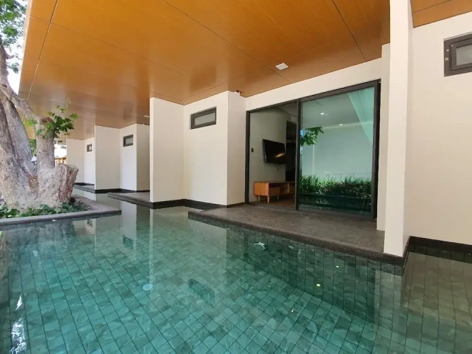 Superior Twin room with balcony and with pool view