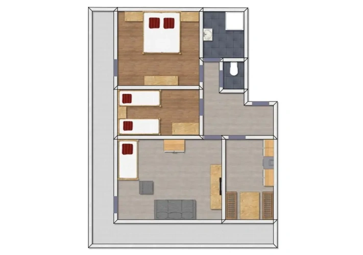 2 Bedrooms Apartment with balcony