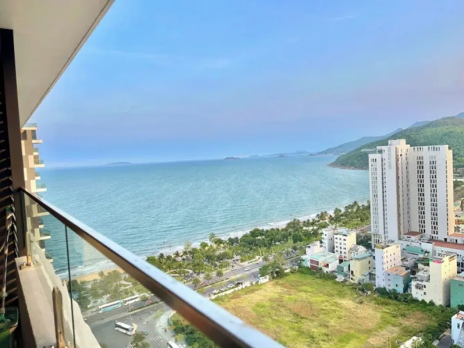 Deluxe Quadruple room with balcony and with sea view
