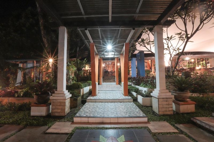 Outside