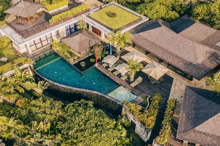 Double Family Villa with pool view