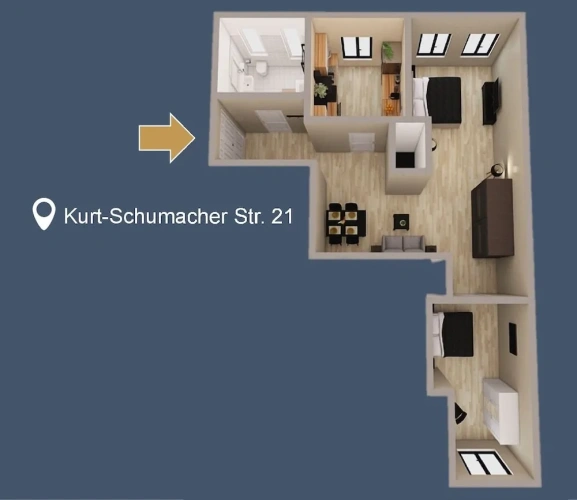 2 Bedrooms Apartment