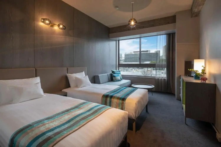 Twin room with river view