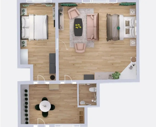 2 Bedrooms Apartment