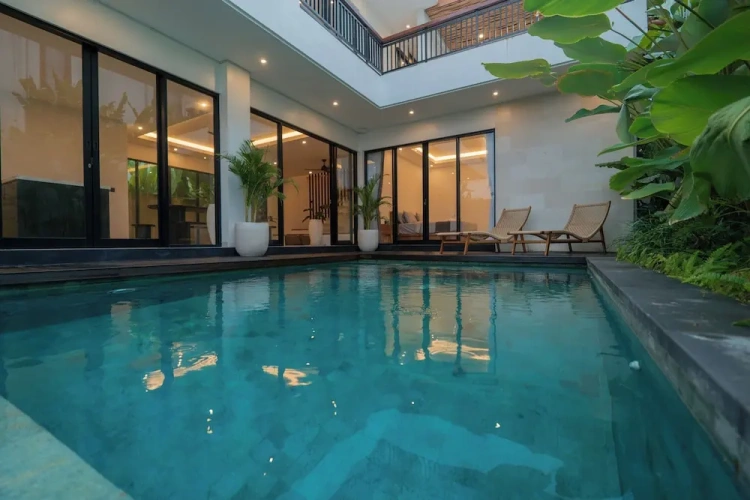 2 Bedrooms Standard Double Family room with balcony and with pool view