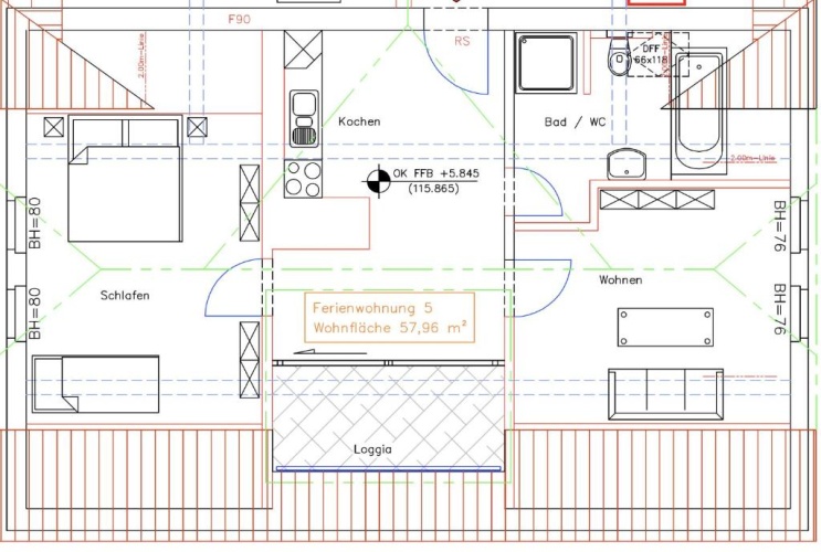 Apartment with balcony
