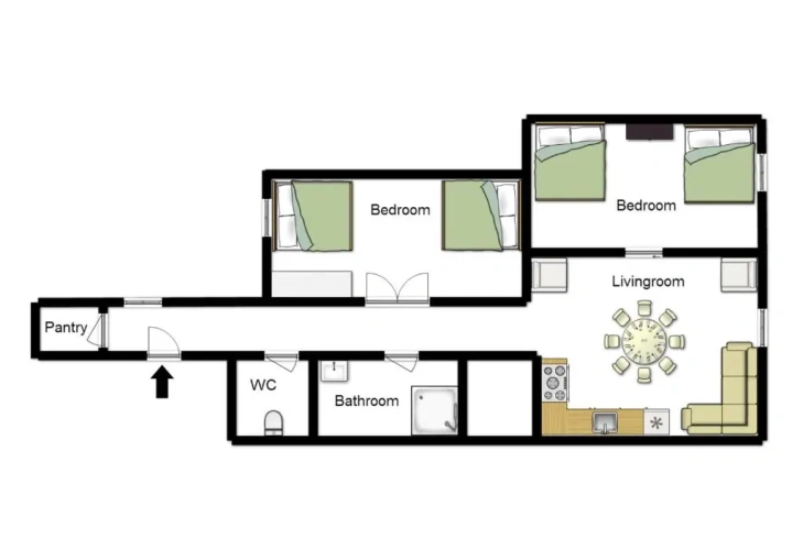 2 Bedrooms Apartment with view