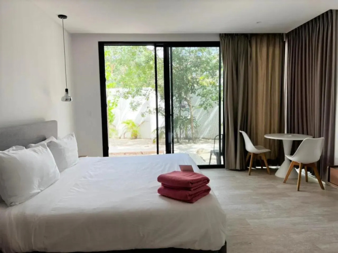 Modern studio spa & gym at Central Park Tulum