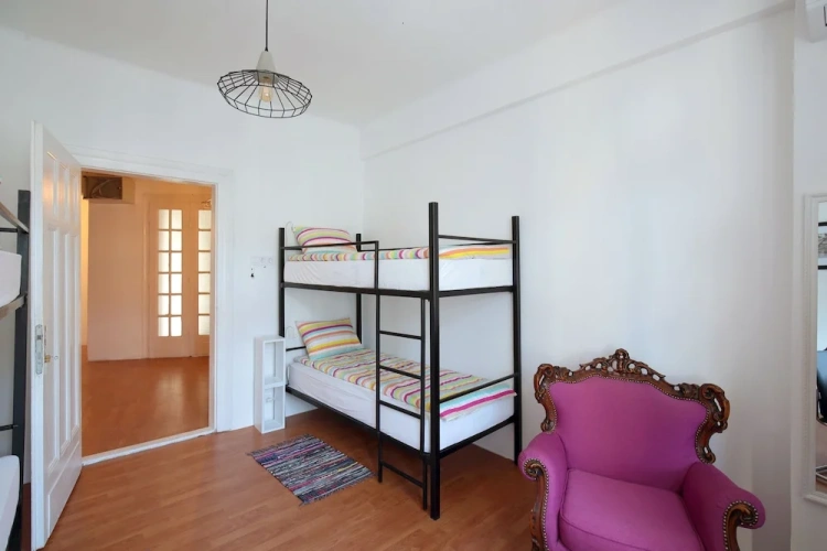 Bed in Dorm with balcony