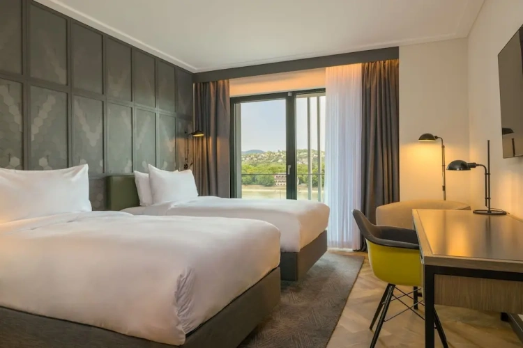 Superior Twin room with balcony and with river view