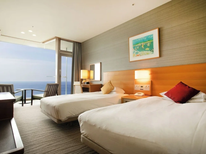 Standard Twin room with balcony and with bay view