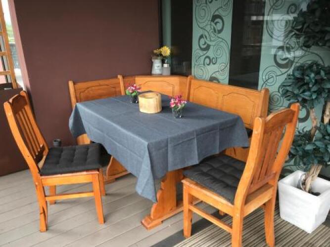 Apartment pool and lakeOver view