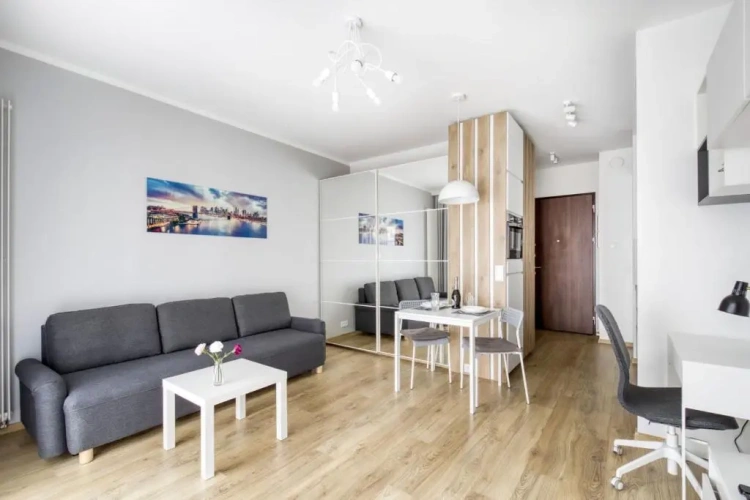 Studio with balcony