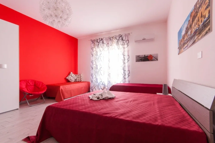 Standard Quadruple room with balcony and with sea view