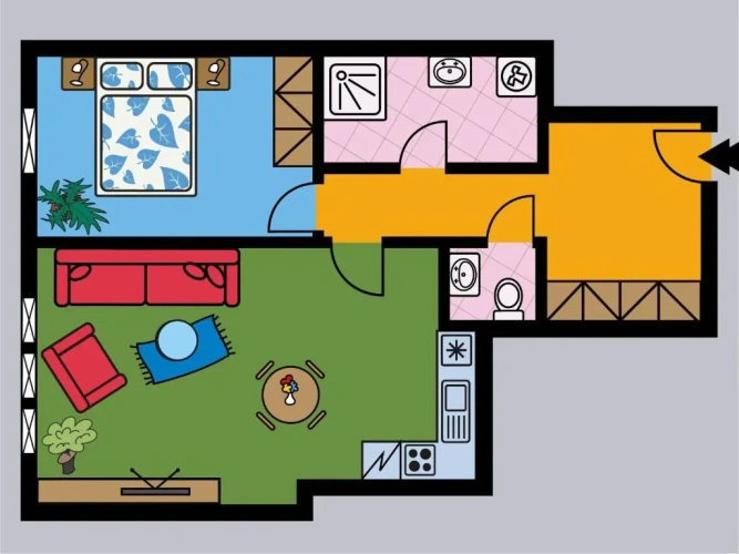 1 Bedroom Attic Apartment