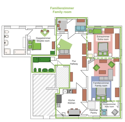 3 Bedrooms Standard Family room
