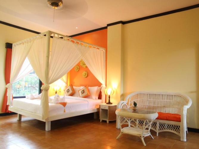 Cabana Double room with balcony and with pool view