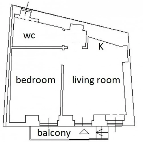 Cottage with balcony