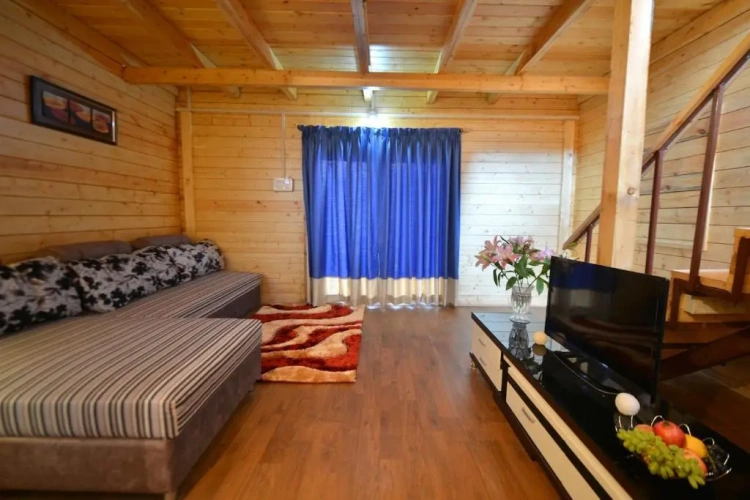 Chalet with balcony and with view