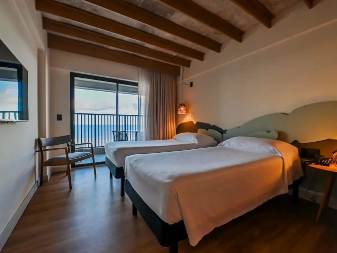 Standard Twin room with balcony and with sea view