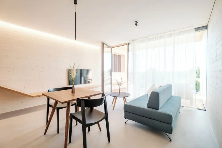 Luxury Double Apartment with balcony and with land view