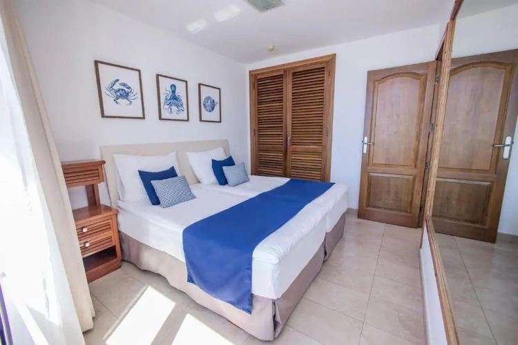 1 Bedroom Double Apartment with balcony and with partial sea view