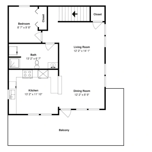 4 Bedrooms Studio with balcony