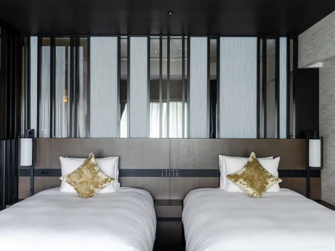 Deluxe with Open-air Bath East Wing Upper Floor Twin Japanese Style room