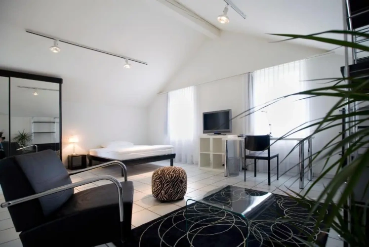 Studio with balcony