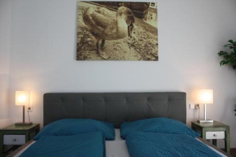 Apartment pool and lakeOver view