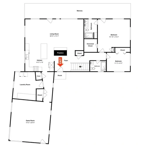 4 Bedrooms Cottage with balcony