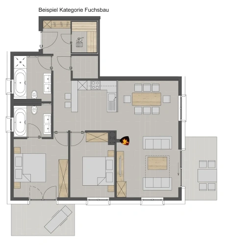 3 Bedrooms Comfort Sextuple Apartment