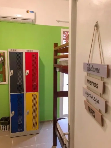 Bed in Dorm (female dorm) with balcony and with view