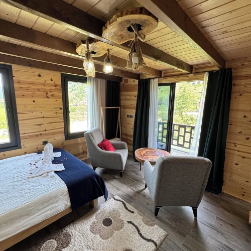 Deluxe Duplex room with balcony and with mountain view