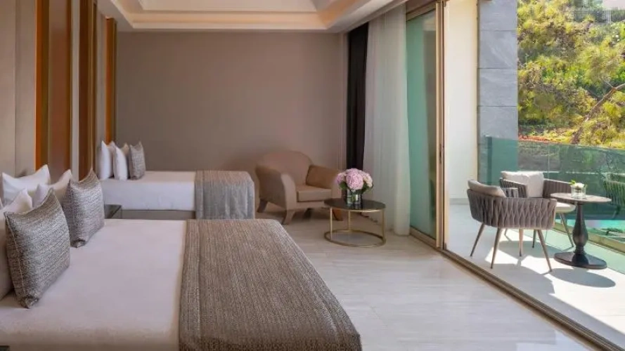 Deluxe Corner Double room with land view