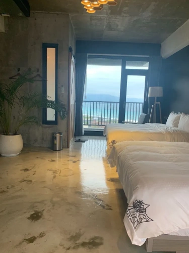 Deluxe Quadruple room with balcony and with ocean view
