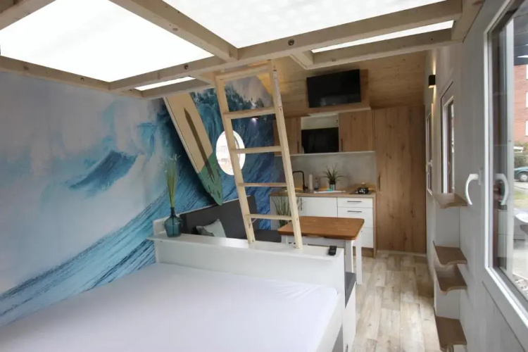 Tiny Wave Tiny House auf dem Campingplatz Strandgut