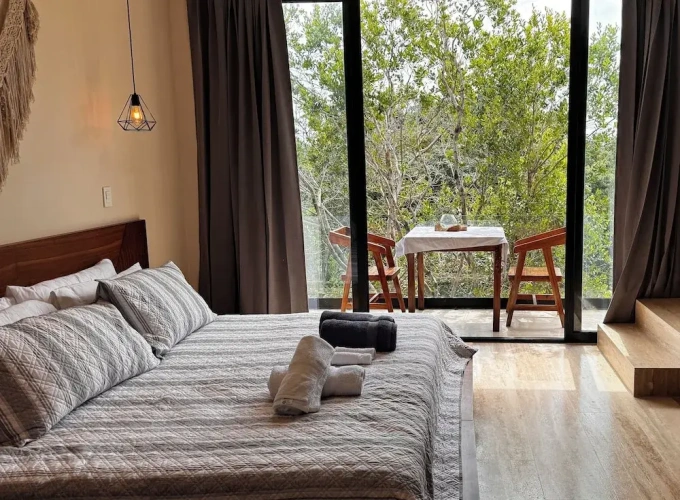 Luxury Double Penthouse room with balcony and with garden view