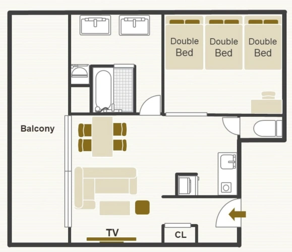 1 Bedroom Apartment