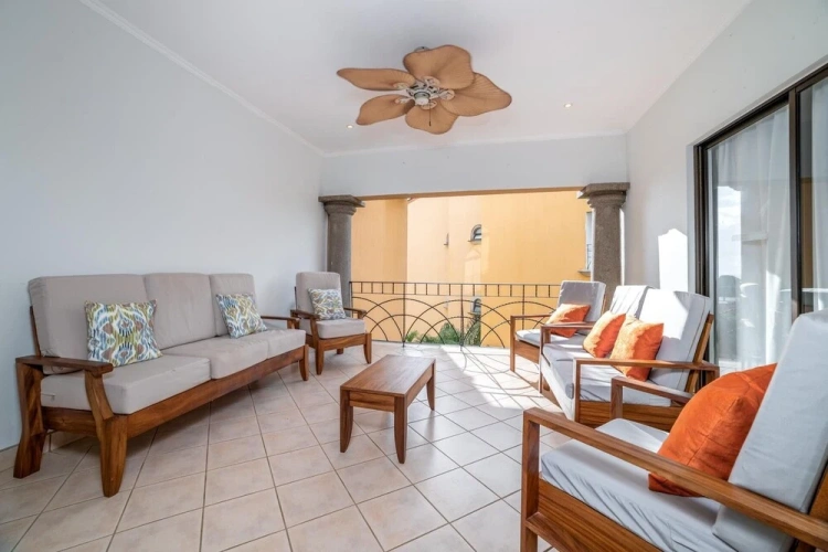 Apartment with balcony and with garden view