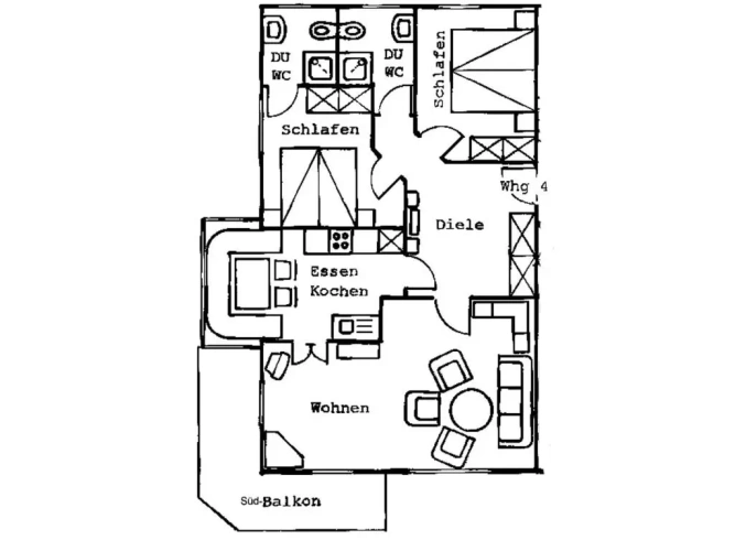 2 Bedrooms Apartment
