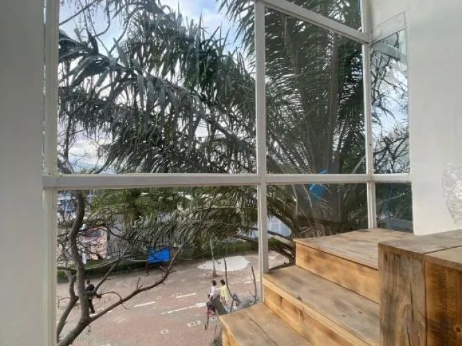 Outside
