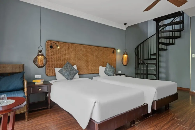 2 Bedrooms Standard Family Duplex room with balcony and with courtyard view