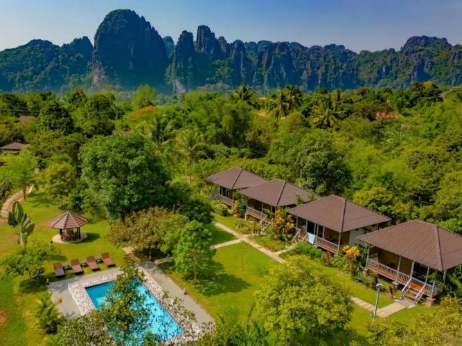 Double Bungalow with balcony and with view